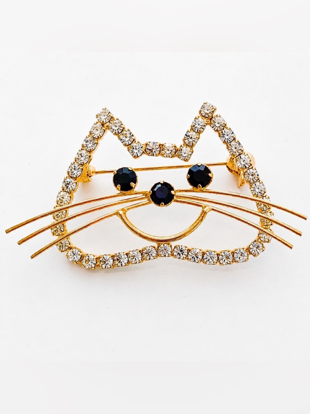 Vintage Rhinestone Cat Brooch​ - Picture 11 of 11